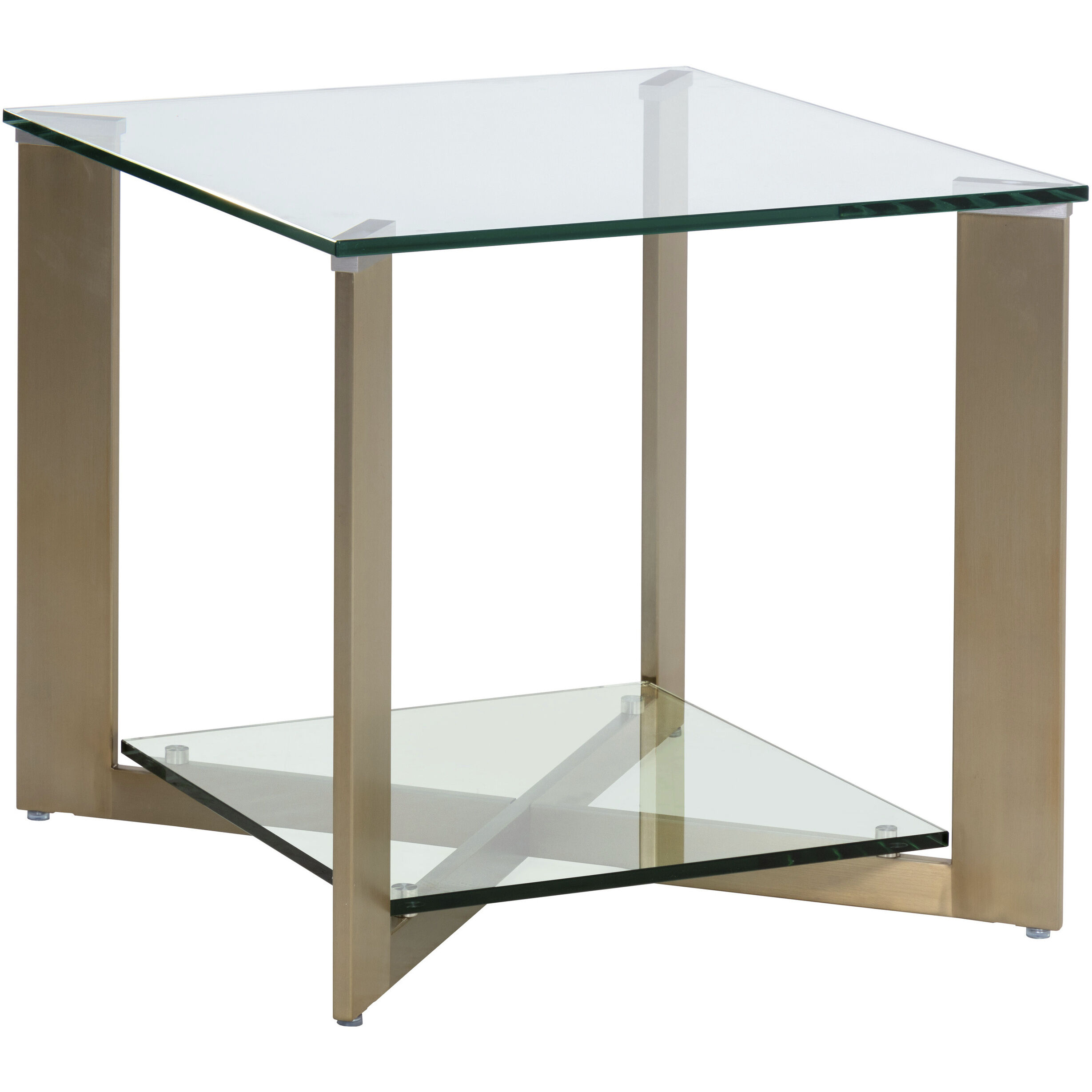 Xavier 23.75 X 23.75 inch Antique Brass Side Table